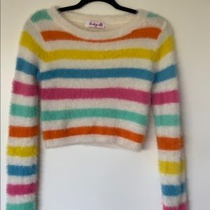 Rainbow Cropped Sweater